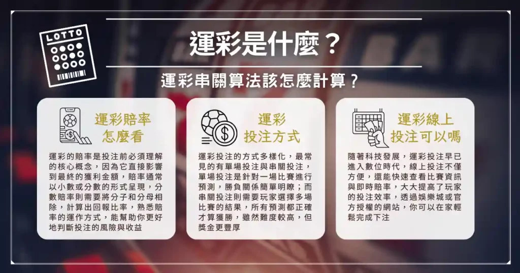運彩是什麼？ 運彩串關算法該怎麼計算？