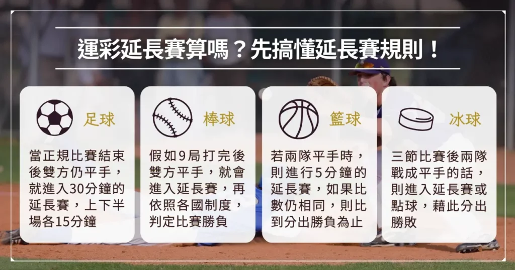 運彩延長賽算嗎？先搞懂延長賽規則！